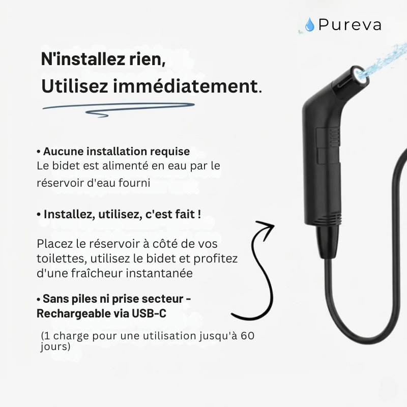 Pureva™ — Le Bidet Portable Sans Installation